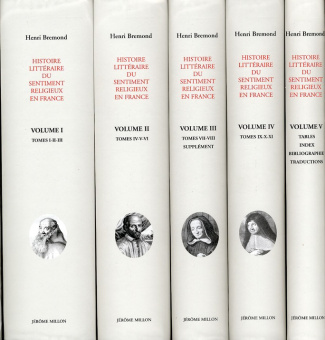 Histoire littéraire du sentiment religieux en France. Coffret 5 volumes