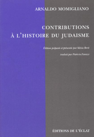 Contributions à l'histoire du judaïsme