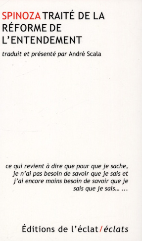 Traité de la réforme de l'entendement