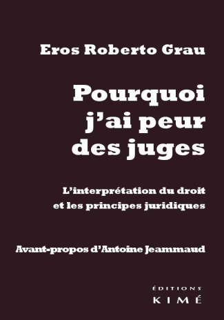 Pourquoi j'ai peur des juges. L'interprétation du droit et les principes juridiques