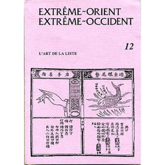 Extrême-Orient Extrême-Occident N° 12 : L'art de la liste