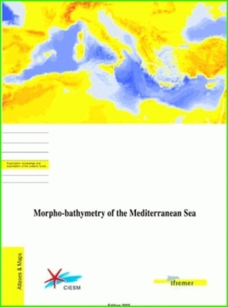MORPHO-BATHYMETRY OF THE MEDITERRANEAN SEA - ECHELLE 1/2 000000 - 2 CARTES PLIEES SOUS POCHETTE