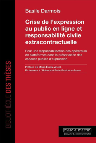 Crise de l'expression au public en ligne et responsabilité civile extracontractuelle