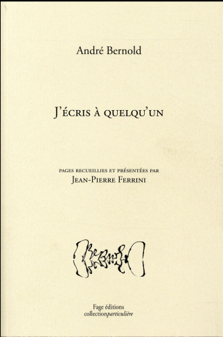 J'ECRIS A QUELQU'UN