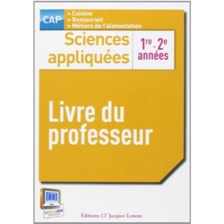 Sciences appliquées CAP 1re - 2e années. Livre du professeur
