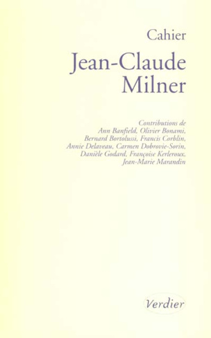 Cahier Jean-Claude Milner
