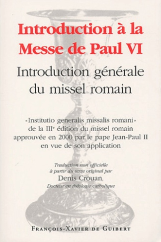 Introduction à la messe de Paul VI. Présentation générale du missel romain