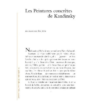 LES PEINTURES CONCRETES DE KANDINSKY