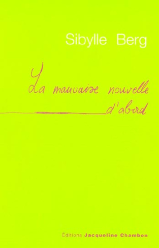 La mauvaise nouvelle d'abord. Des histoires d'hommes