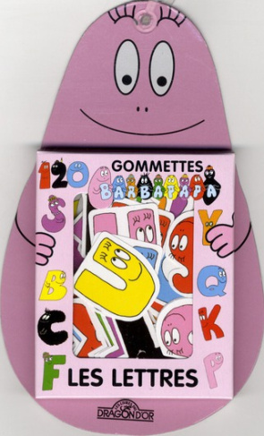 120 Gommettes Barbapapa. Les lettres