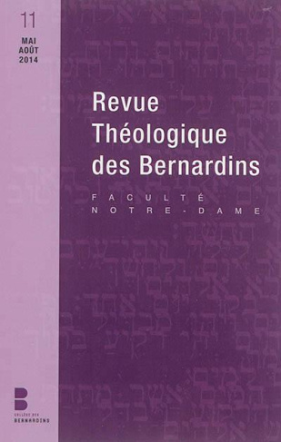 REVUE THEOLOGIQUE DES BERNARDINS 11