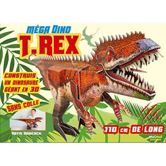 Méga Dino T.Rex. Construis un dinosaure géant en 3D sans colle, 110 cm de long