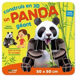 Construits en 3D un panda géant. Avec 1 livre