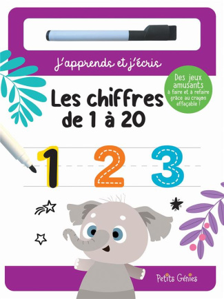 Les chiffres de 1 à 20. Avec 1 crayon effaçable