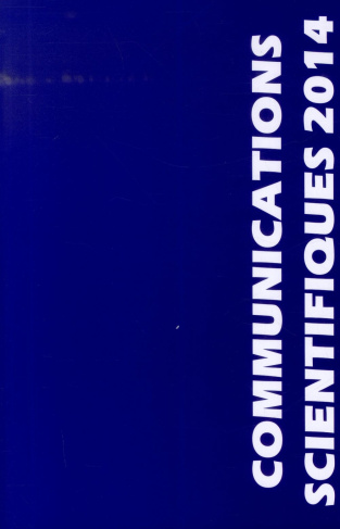 COMMUNICATIONS SCIENTIFIQUES MAPAR 2014  32E JOURNEES INTERNATIONALES DE MISE AU POINT EN ANESTHESI