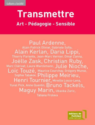 Transmettre. Art-Pédagogie-Sensible