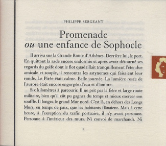 Promenade ou une enfance de Sophocle