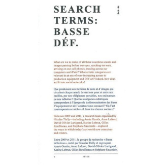 Search Terms : Basse déf. Edition bilingue français-anglais