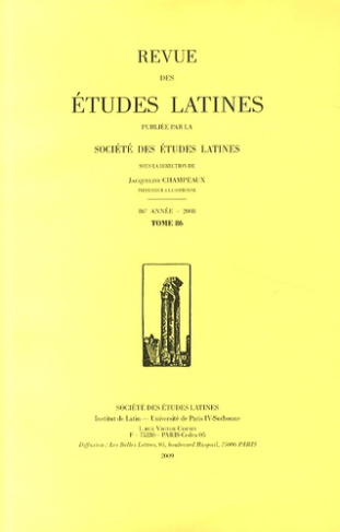 Revue des études latines N° 86/2008