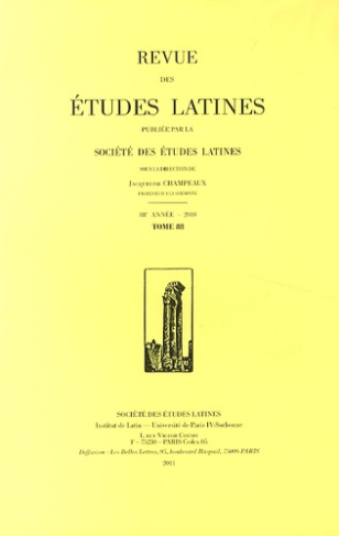 Revue des études latines N° 88/2010