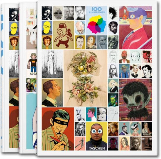 100 illustrators. Coffret en 2 volumes, Edition français-anglais-allemand