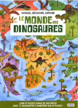 Le monde des dinosaures. Livre et puzzle 70 x 48 cm