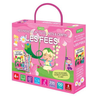 Les fées. Coffret avec 1 stylo spécial décalquage, 4 décors à compléter, 100 stickers et 200 décalco