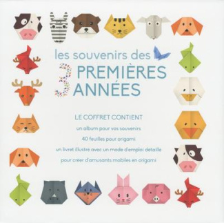 Les souvenirs des 3 premières années (garçon). Le coffret contient : un album pour vos souvenirs, 40