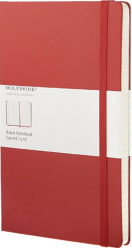 Carnet ligné Classic - Couverture rigide rouge - Moyen