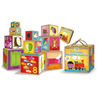 Mes jouets préférés. Eco-cubes empilables et emboîtables