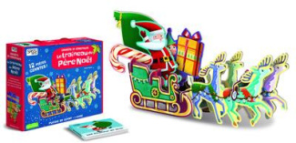 Emboîte et construis le traîneau du Père Noël. Puzzle 3D géant   1 livre
