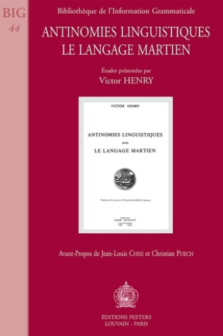 ANTINOMIES LINGUISTIQUES LE LANGAGE MARTIEN
