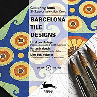 BARCELONA TILES, ARTISTS' COLOURING CARDS - TILE DESIGNS