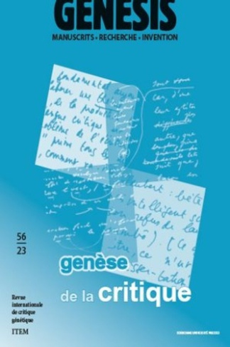 Genesis N° 56 : Genèse de la critique littéraire