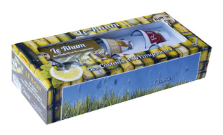 Le Rhum. Ses cocktails et arrangements, avec 4 verres décorés