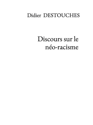 Discours sur le néo-racisme