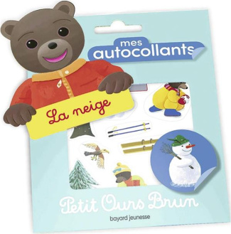 Mes autocollants Petit Ours Brun. La neige
