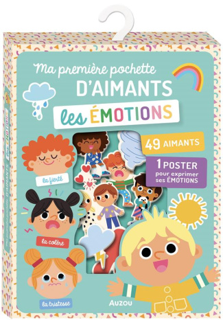Ma pochette d'aimants Les émotions. Avec 49 aimants et 1 poster pour exprimer ses émotions
