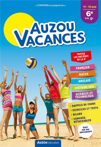 Auzou vacances de la 6e à la 5e. Edition 2022
