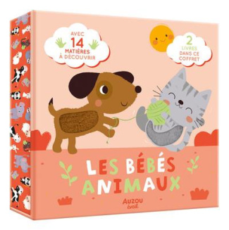 Les bébés animaux. Coffret en 2 volumes, avec 14 matières à découvrir