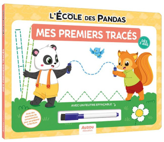 Mes premiers tracés. Livre-ardoise, avec un feutre effaçable