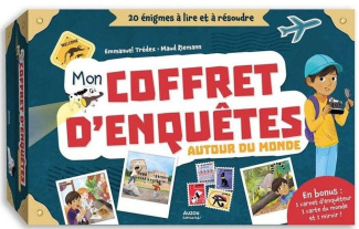MON COFFRET D'ENQUETES AUTOUR DU MONDE - 20 ENIGMES A LIRE ET A RESOUDRE