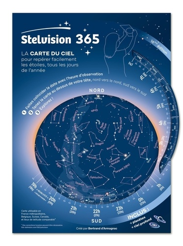 Stelvision 365. La carte du ciel pour repérer facilement les étoiles, tous les jours de l'année, 16e