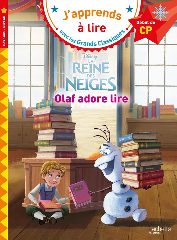 Olaf adore lire. Début de CP, niveau 1