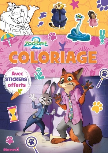 Coloriage Disney Zootopie 2. Avec stickers offerts