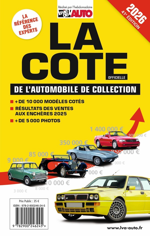 La cote de l'automobile de collection. Edition 2026