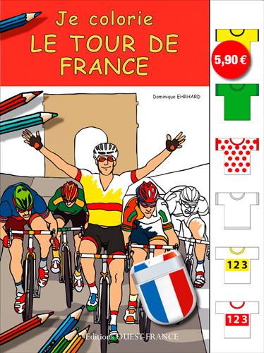 Je colorie le Tour de France. Avec un fanbrush offert, Edition bilingue français-anglais