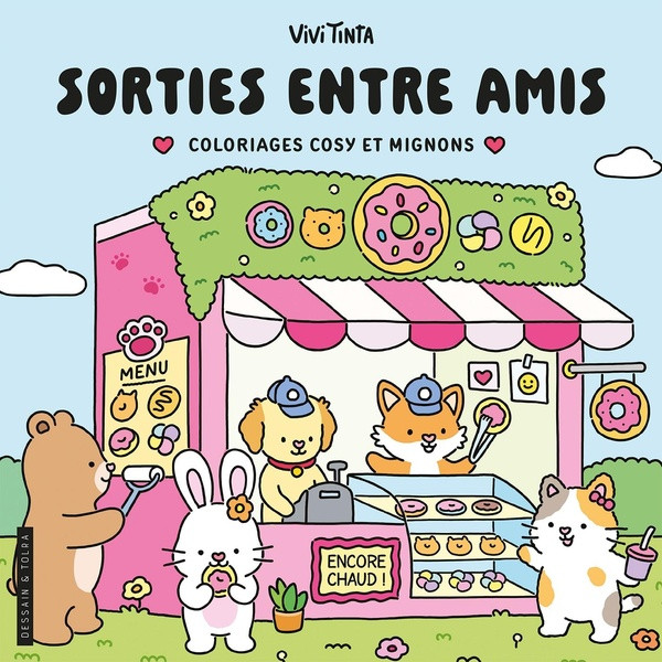 Sorties entre amis. Coloriages cosy et mignons