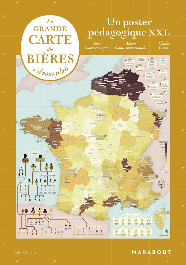 La grande carte des bières s'il vous plait. Un poster pédagogique XXL