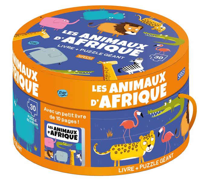 Les animaux d'Afrique. Livre Puzzle géant